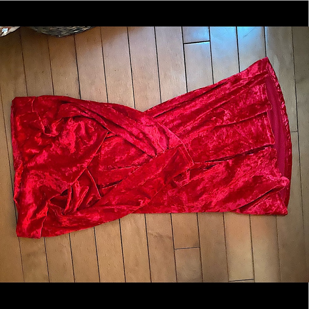 Women’s red off the shoulder skater dress